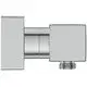 Ideal Standard Brausethermostat mit quadratischem Design in Chrom. Sichtbare Anschlussbereiche und klar strukturierte Form.